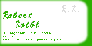 robert kolbl business card